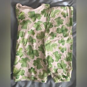 Burts Bees Green Clover Kids Pajamas - 5T